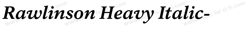 Rawlinson Heavy Italic字体转换